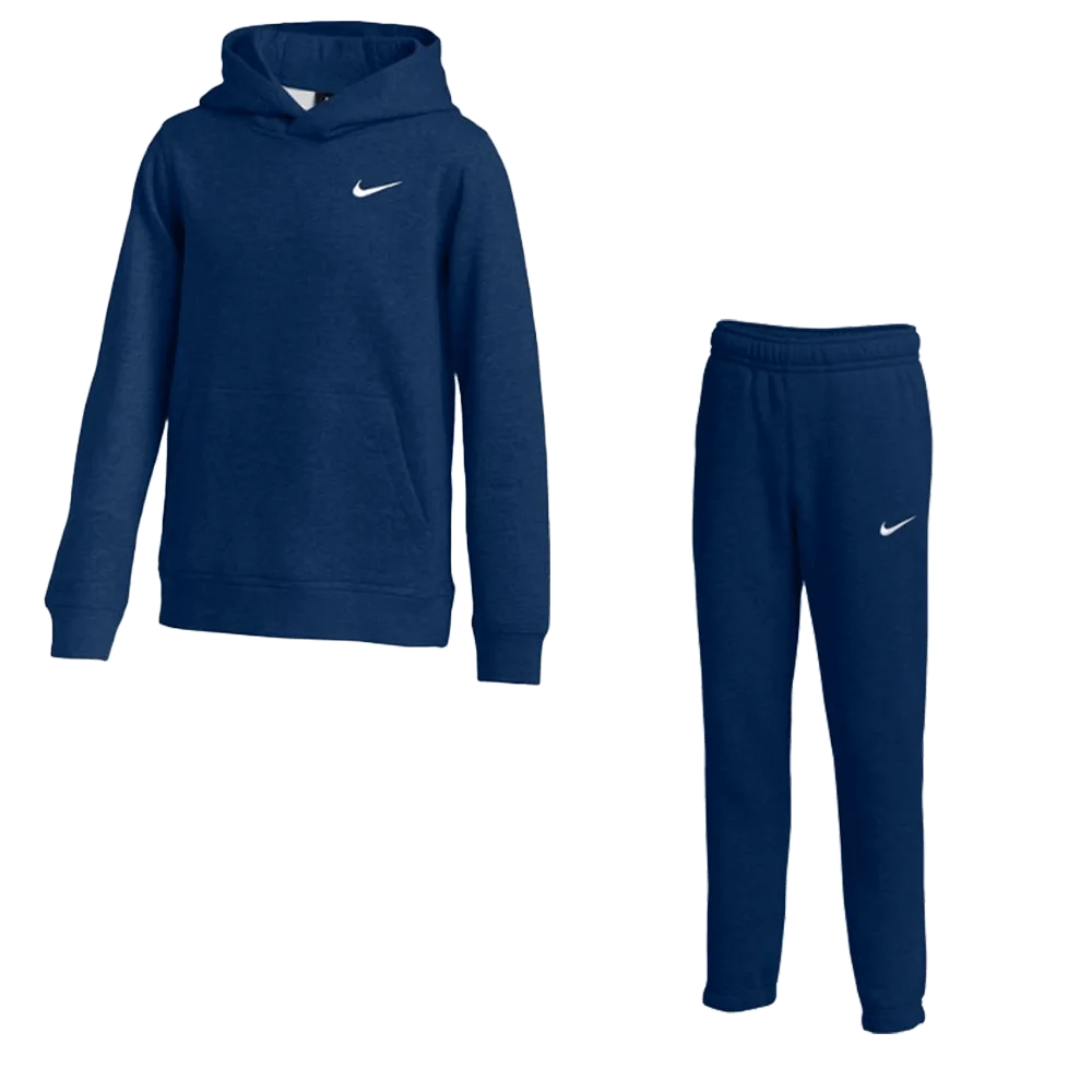 Nike Kids Team Club Set - Hoodie and Pants Navy Color
