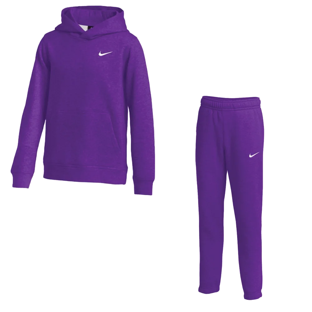 Nike Kids Team Club Set - Hoodie and Pants Purple Color