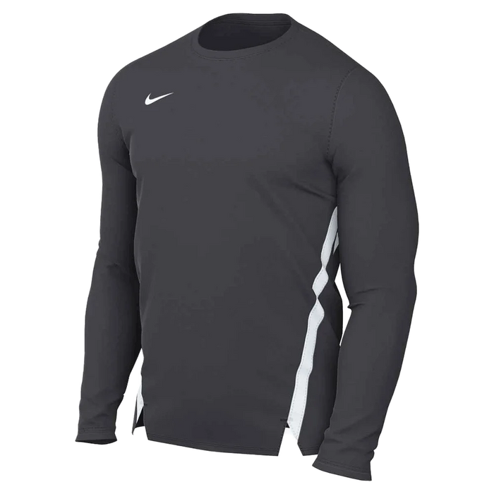 Nike Men's Basketball Long-Sleeve Warm-Up (Stock) Grey/Black Color Front view