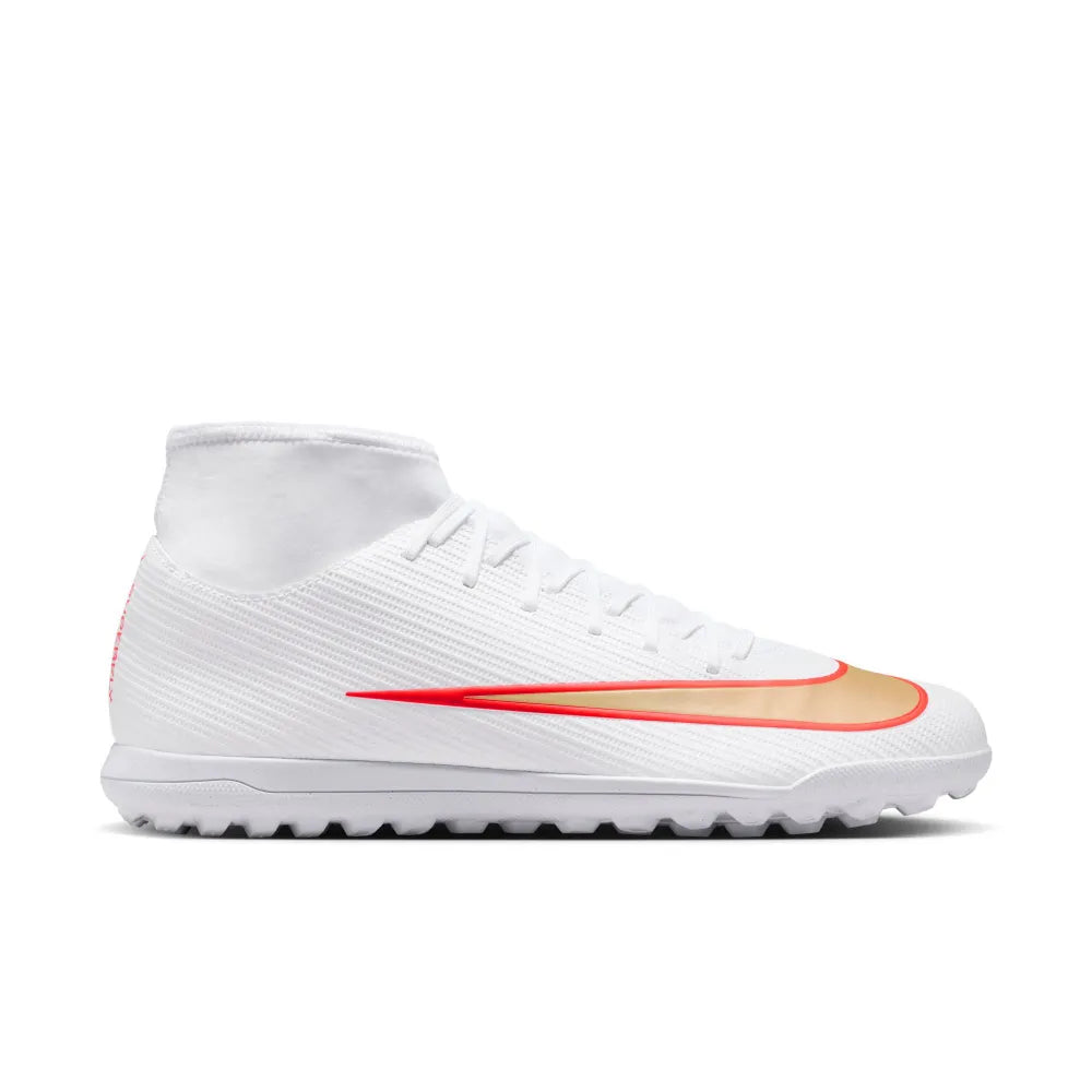 Nike Men's Mercurial Superfly 11 Club Turf High-Top Soccer Shoes White Color