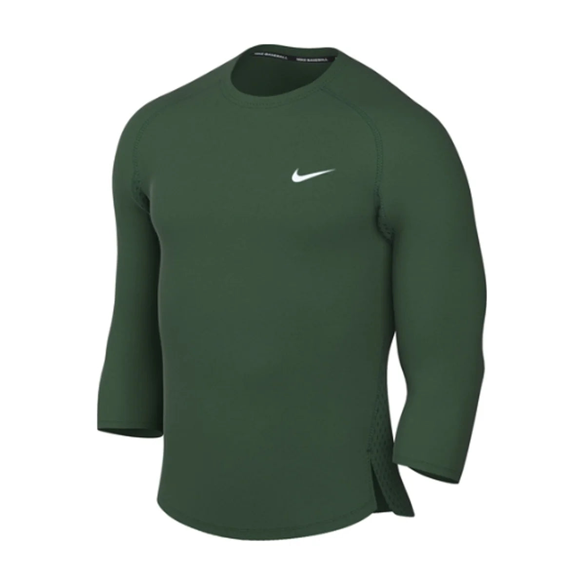 Nike Men's Stock Dri-fit 3qt Top Men's 3/4-sleeve Baseball Top (Stock) Green Color