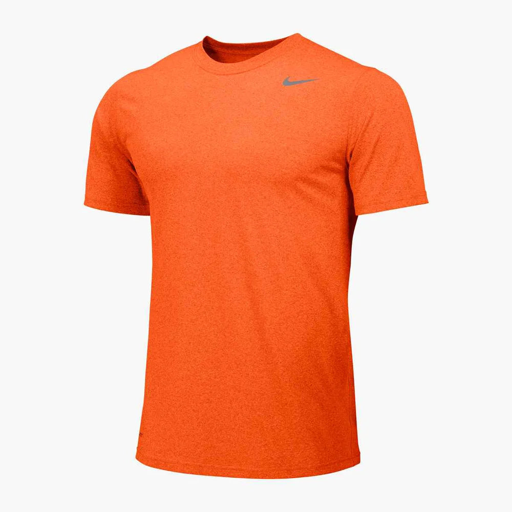 Nike Men's Team Legend Short Sleeve Crew (Standard Fit) Orange Color