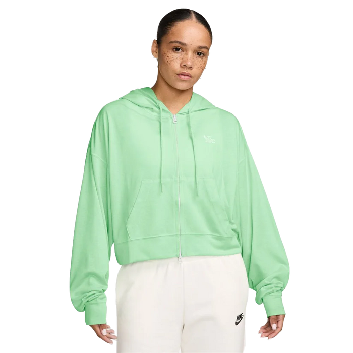 Nike Sportswear Women's Lightweight Full-Zip Hoodie Green Color