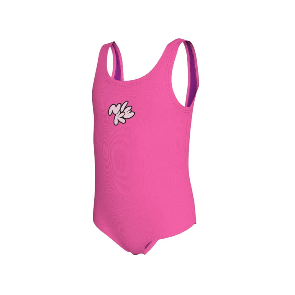 Nike Swim Girl's Bubble Script U-Back One Piece Pink Color