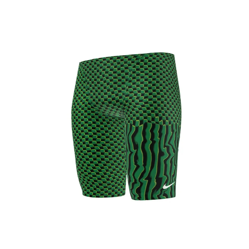 Nike Swim Men's Drippy Check Jammer green color