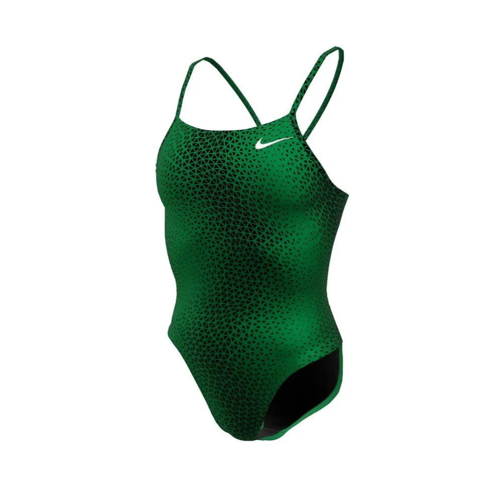 Nike Swim Women's Hydrastrong Delta Cutout One Piece green