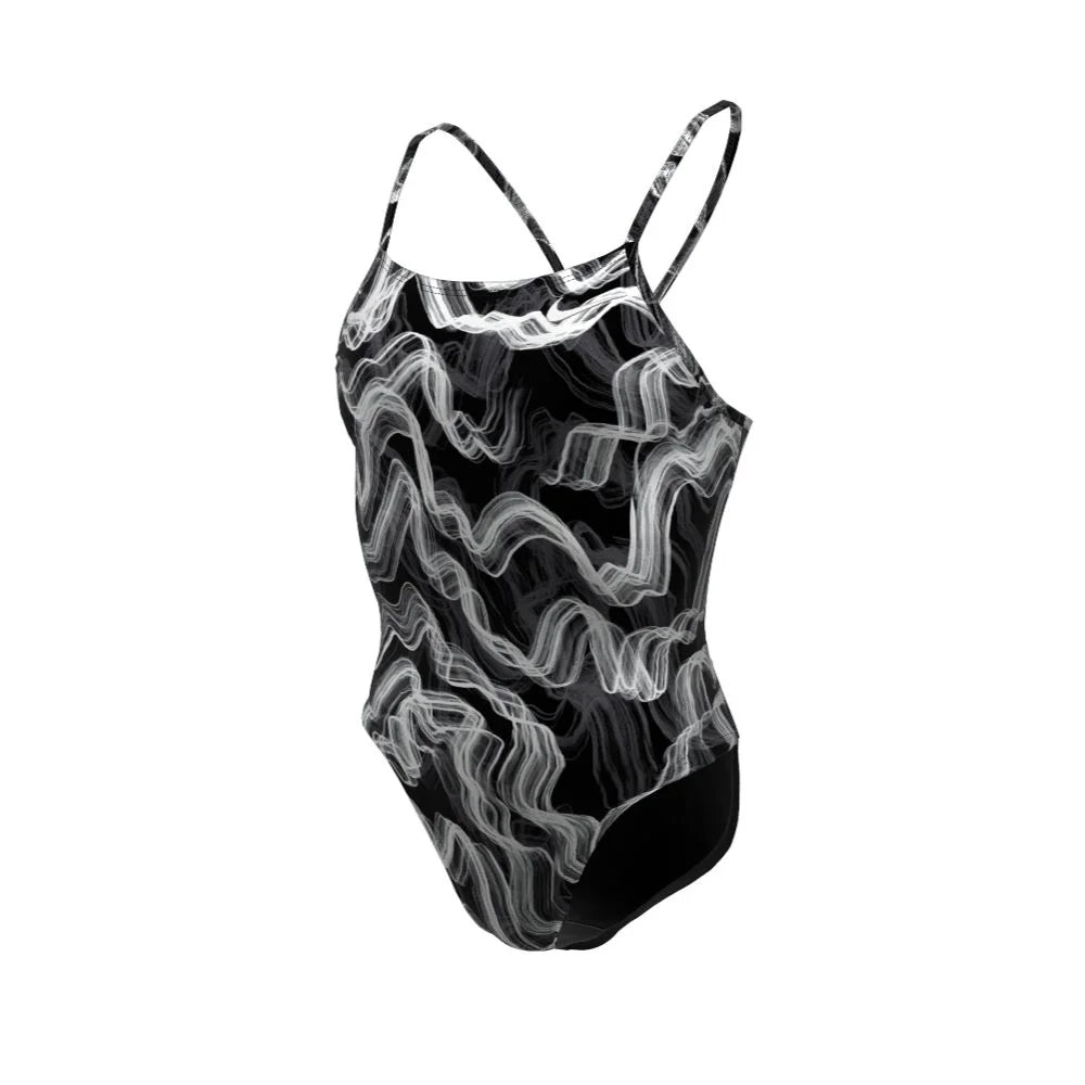Nike Swim Women's Lightning Cutout One Piece Black