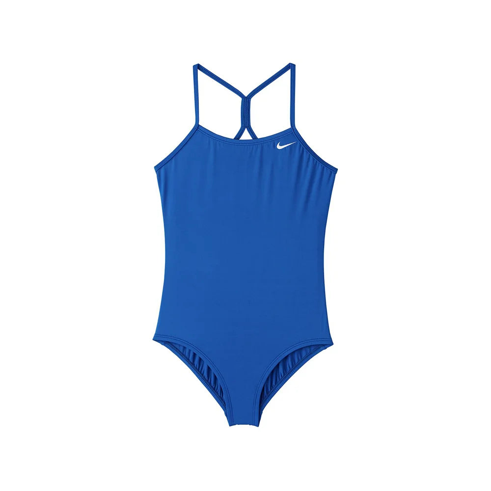 Nike Swim Women's Solid Racerback One Piece Blue Colo