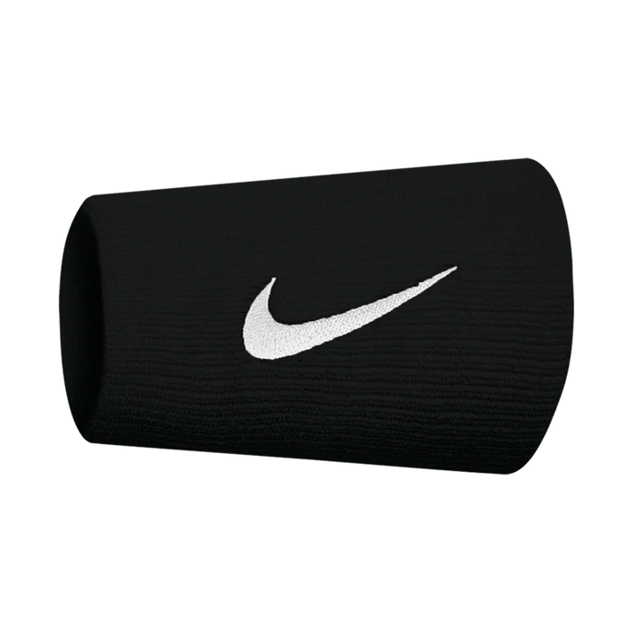 Nike Unisex Tennis Premier Doublewide Wristbands 2 PK Black Color