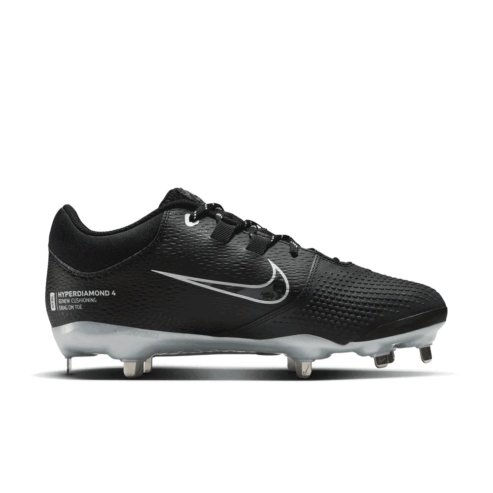 Nike Women's Hyperdiamond 4 Pro Black Color.