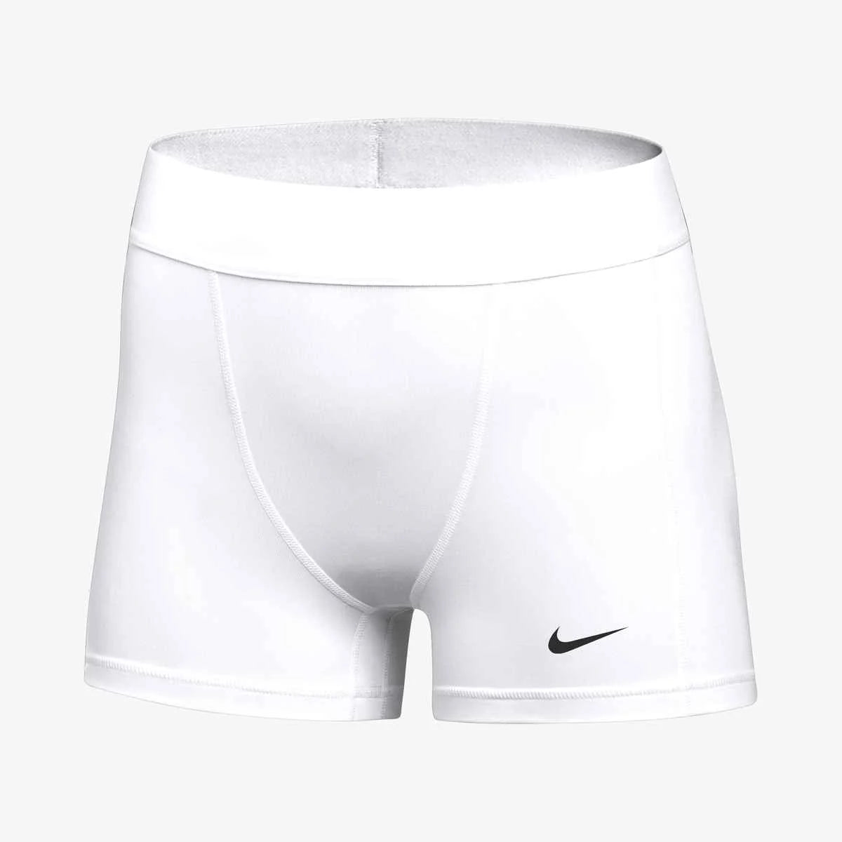 Nike Women's Pro Leak Protection: Period 3" Biker Shorts (Stock) White Color