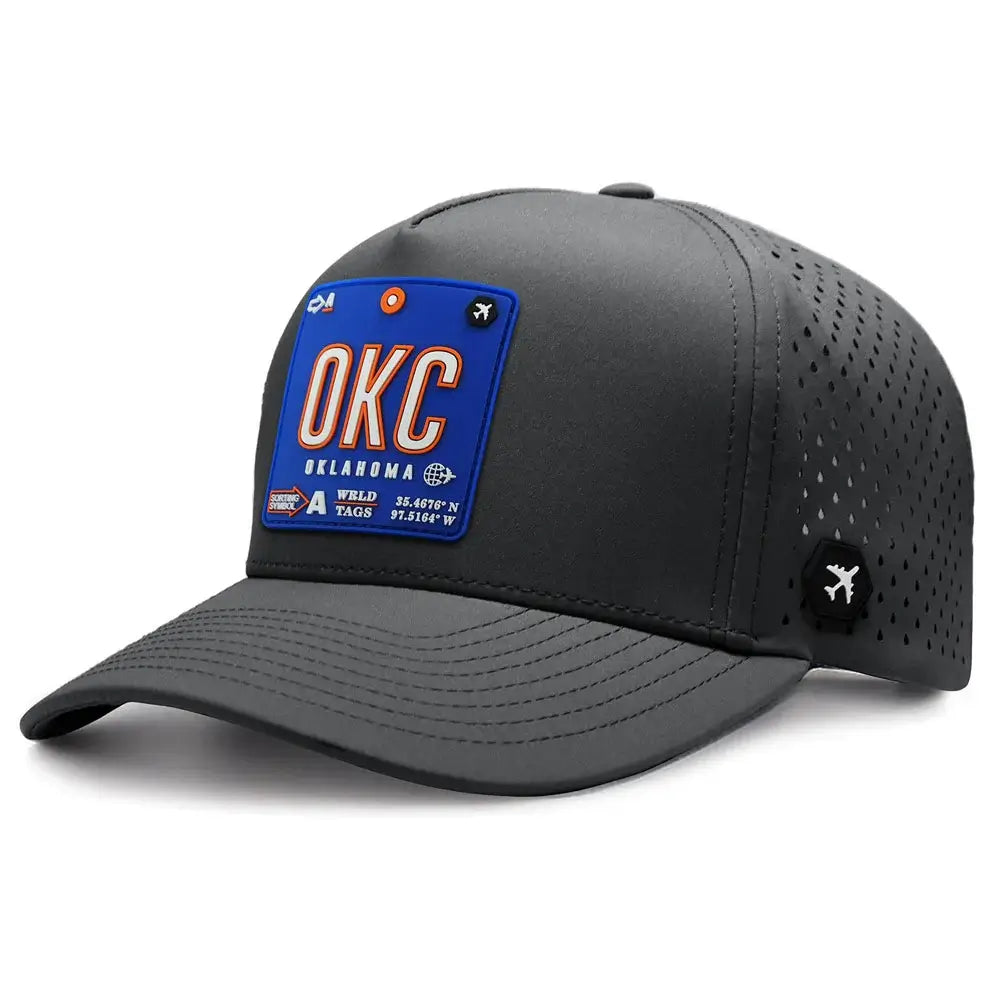 Oklahoma Performance Cap Charcoal color 3Quarter front view