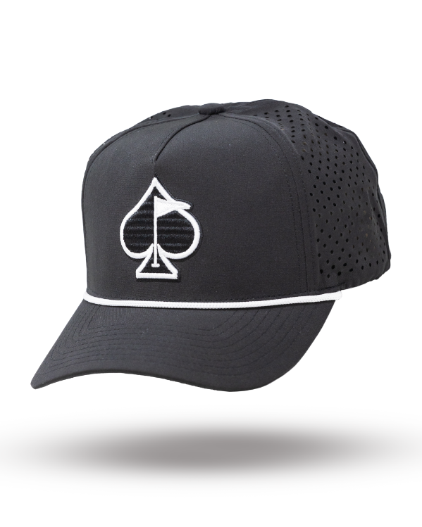 Sombrero de cuerda perforada - Negro
