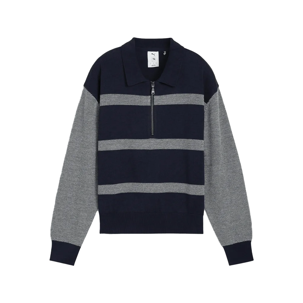 Puma Golf Women's AP Sweater Collared 1/4 Zip Navy color