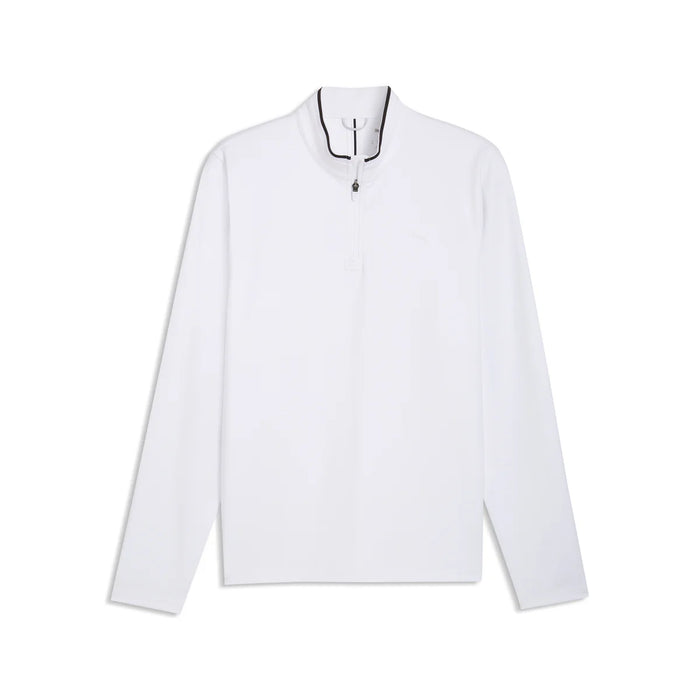 Puma Golf Men's CLOUDSPUN Tech 3D LC 1/4 Zip Jacket White Color