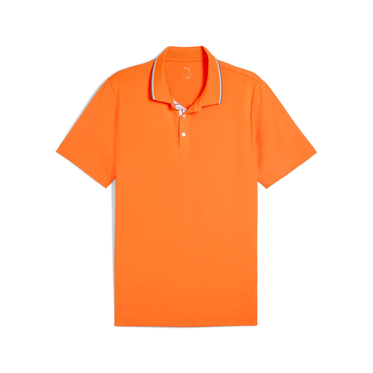 Puma Golf Men's MATTR Elevated Solid Polo Orange Color