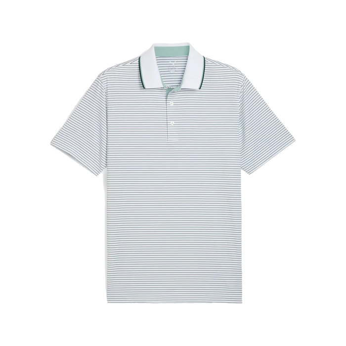 Puma Golf Men's Mattr Elevated Stripe Polo Green Color