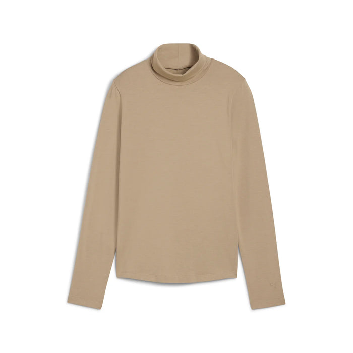 Puma Golf Women's Charlotte Modalon Long Sleeve Shirt Brown Color