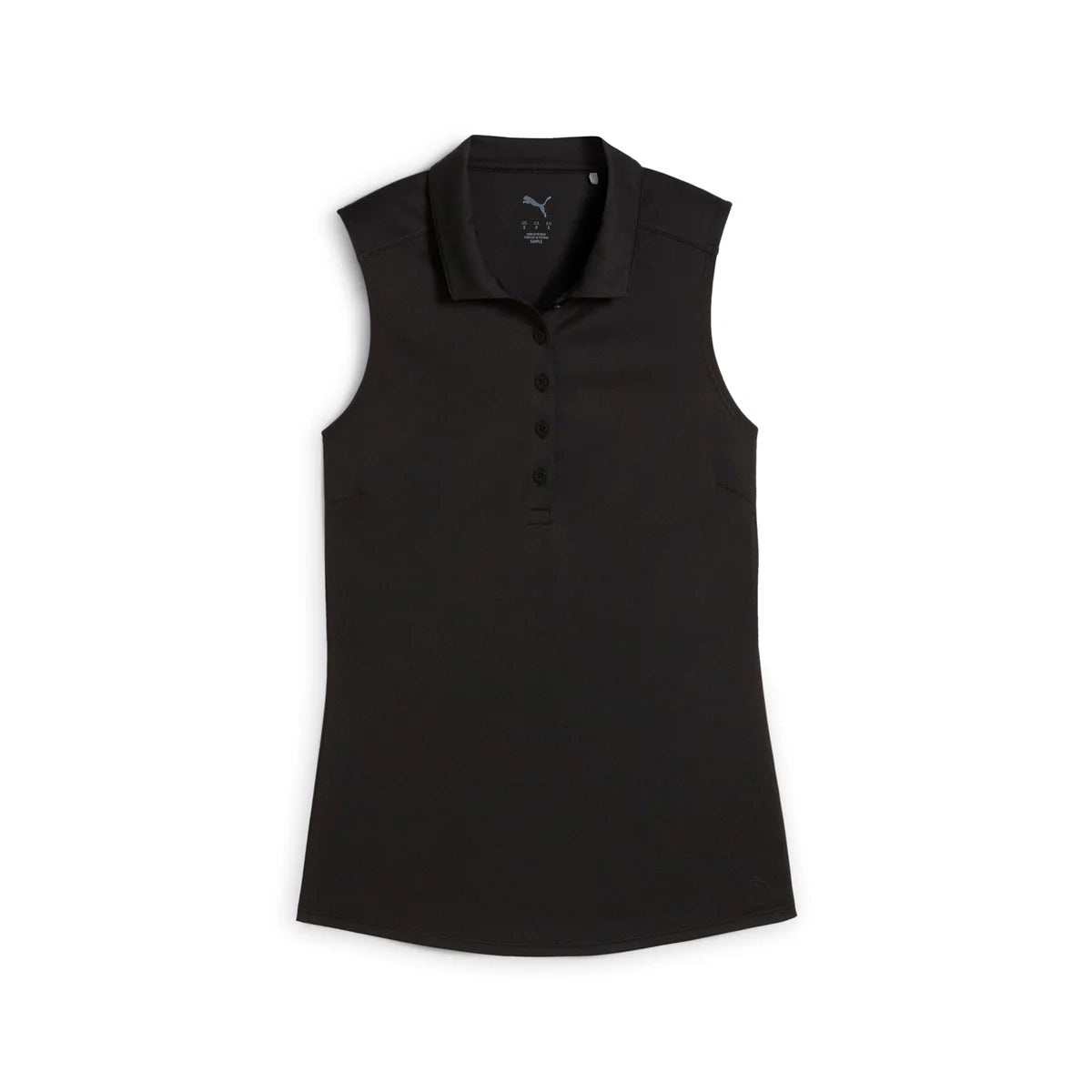 Puma Golf Women's Pure 2.0 Sleeveless Golf Polo black color.