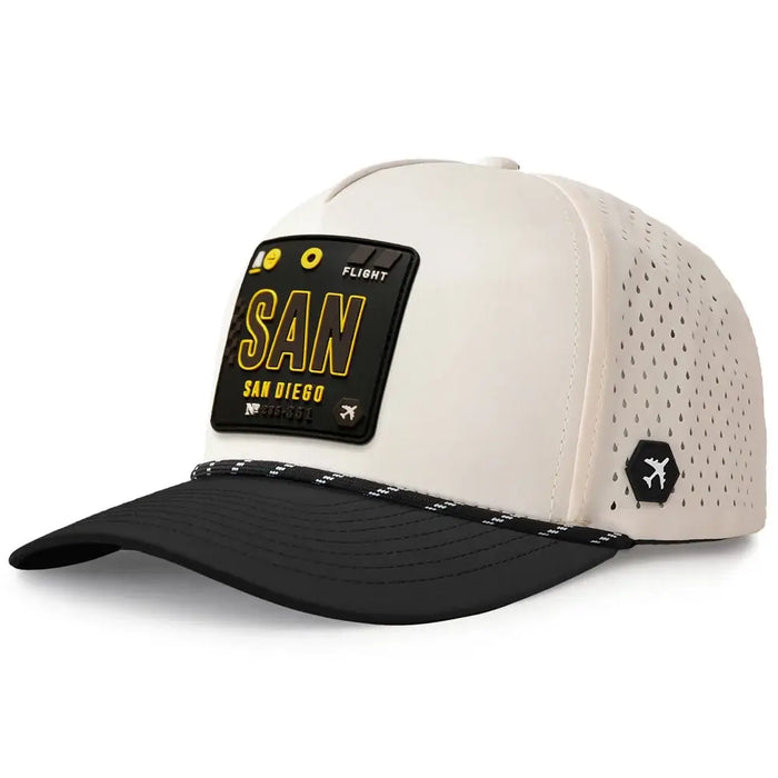 San Diego Revolve Performance Hat Moonstone/Black color 3Quarter front view