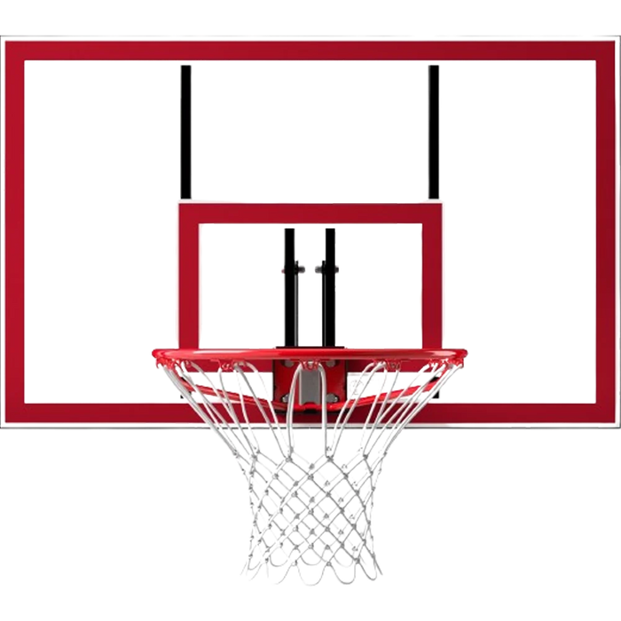 Shatter-proof Polycarbonate Backboard & Rim Combo Red color