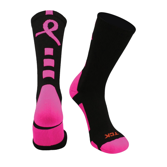 TCK Pink Breast Cancer Awareness Socks- Pack of 3 Pink color
