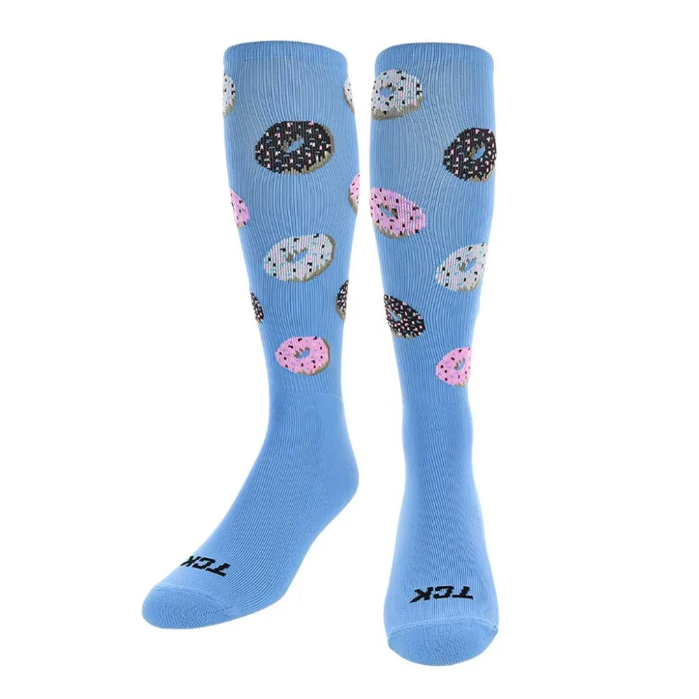 TCK Donut Athletic Knee High Socks - Pack of 3 Blue Color