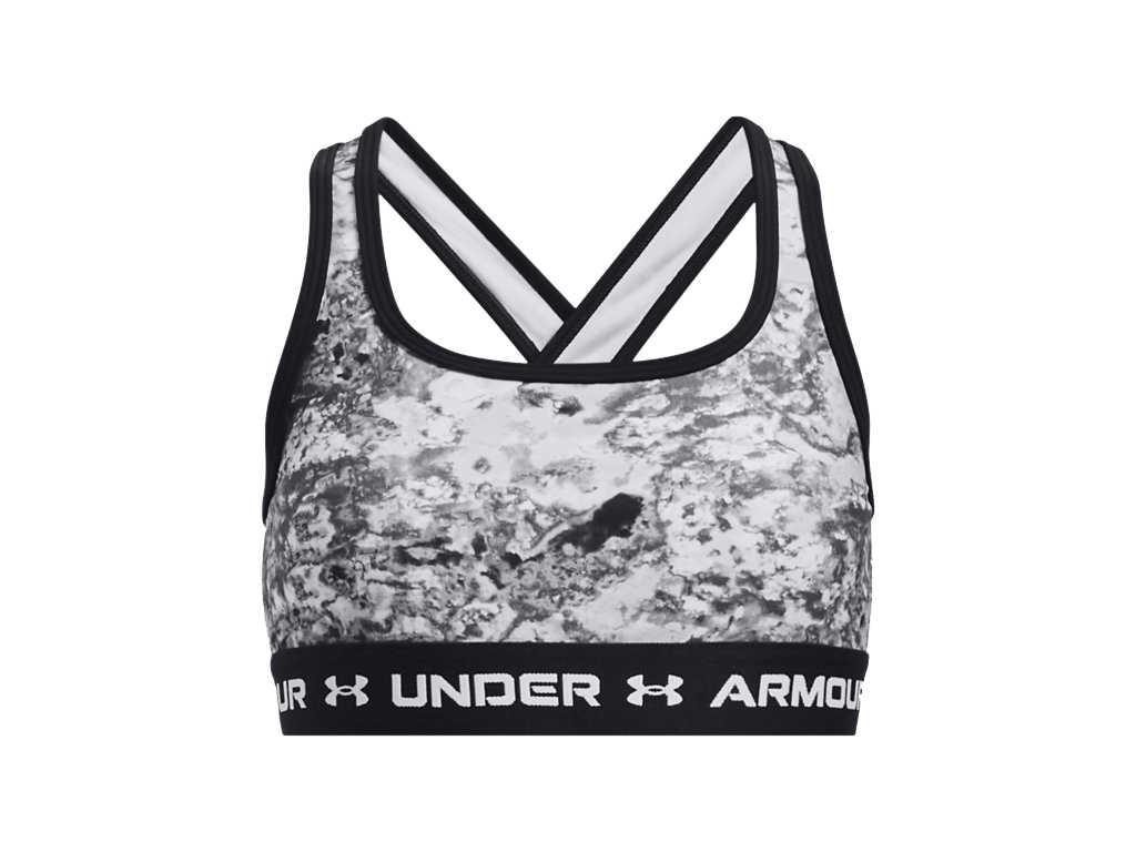UA Girls' Cross Back Printed Sports Bra