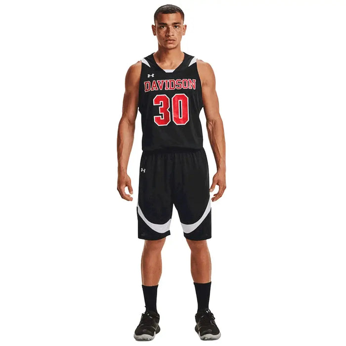 UA Men's Stock Fury 2 Basketball Set Jersy- Short Black Color