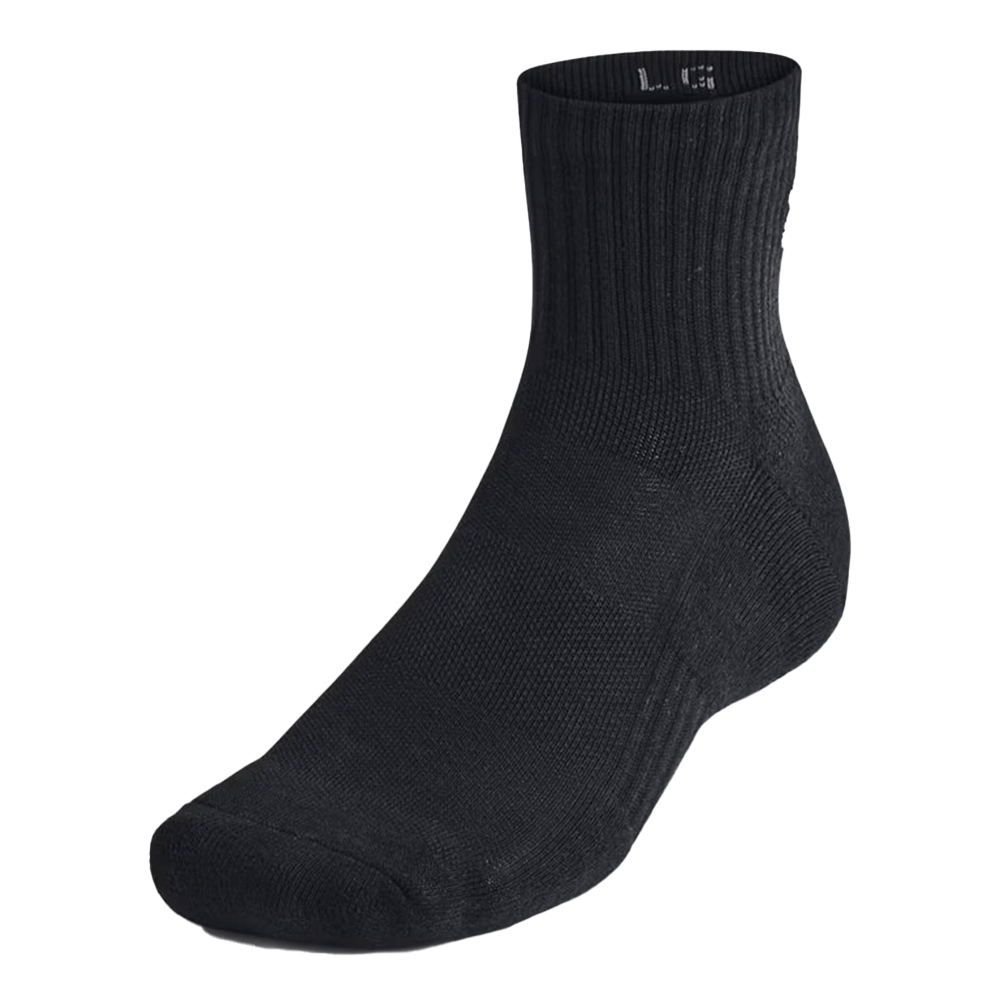 UA Unisex Training Cotton 3-Pack Quarter Socks