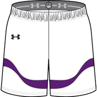 UA Women's Fury II Basketball Short - S / White / Purple / Black