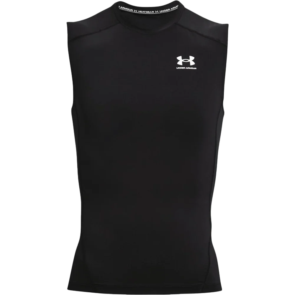 UA Men's HeatGear® Compression Sleeveless Black Color.
