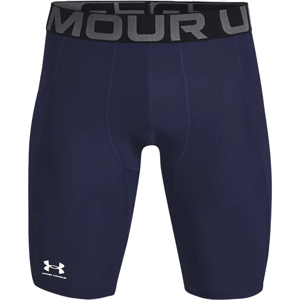 UA Men's HeatGear Pocket Long Shorts Navy Color