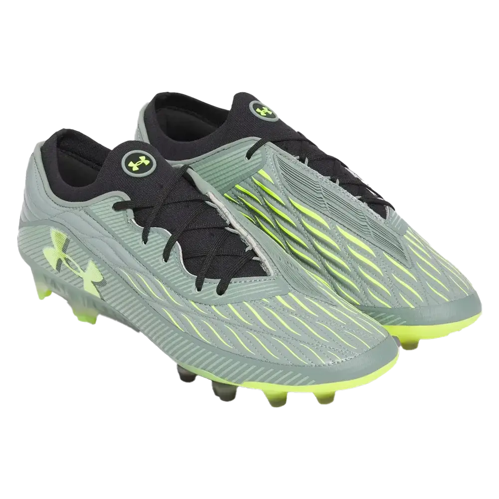 UA Men's Magnetico Elite 4 FG Soccer Cleats Pair Grey Color.