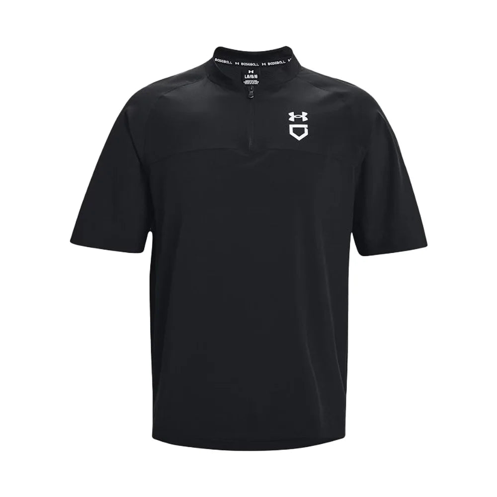 UA Men's Utility Short Sleeve Cage Jacket Black Color.