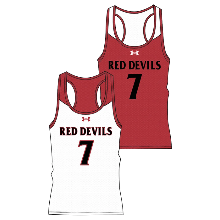 UA Women's 2 PLY REVERSIBLE PINNIE Red /White Color