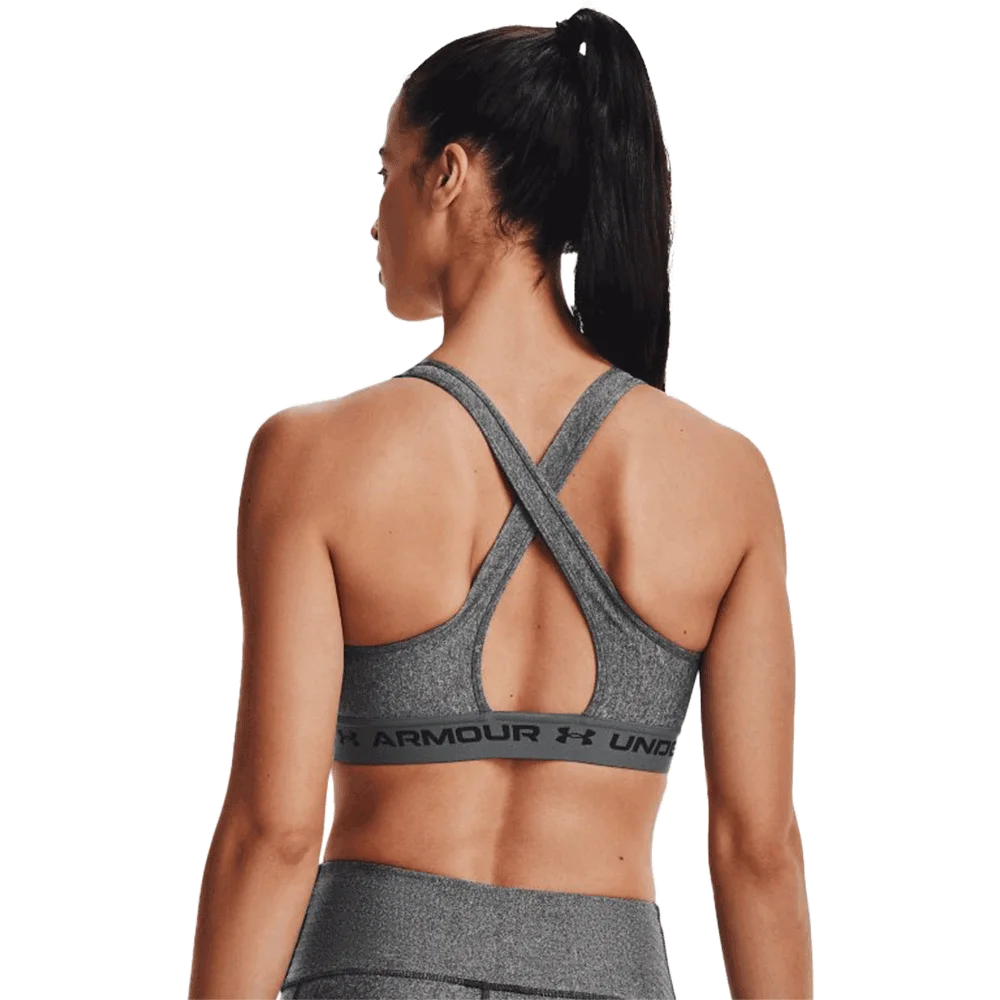 UA Women's Armour® Mid Crossback Heather Sports Bra