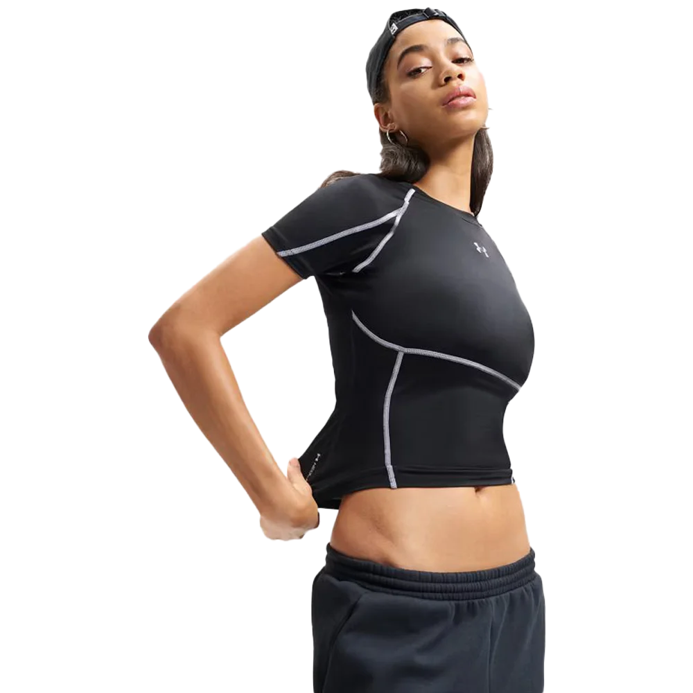 UA Women's HeatGear Elite Short Sleeve black color