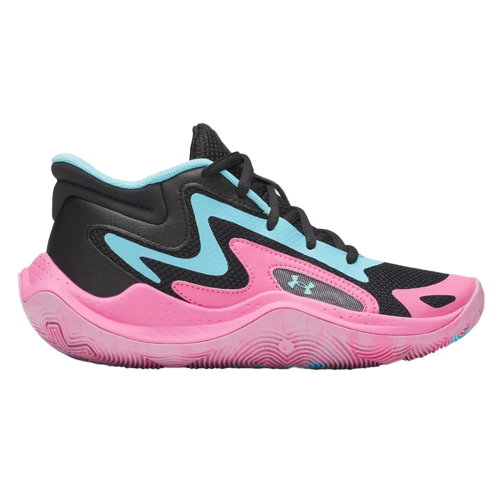 UA Youth Jet '25 Grade School Basketball Shoes Pink Color