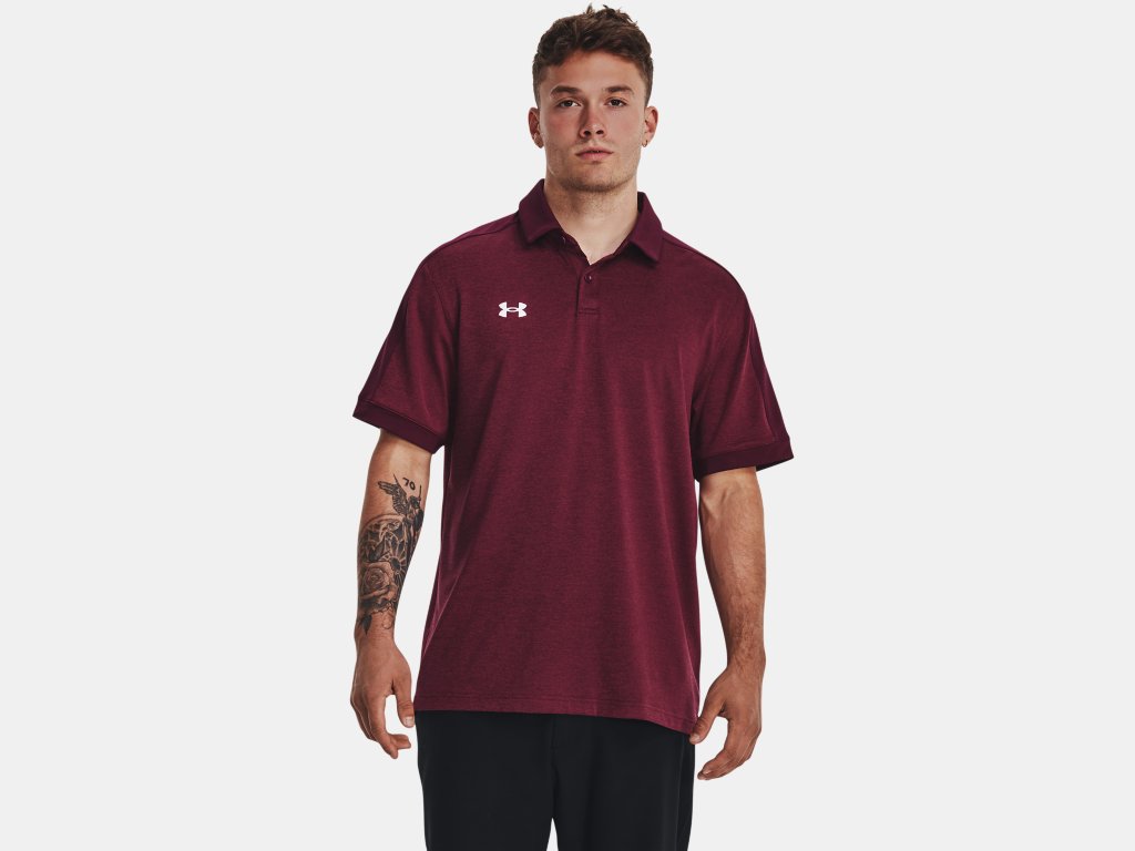 Maroon under cheap armour polo