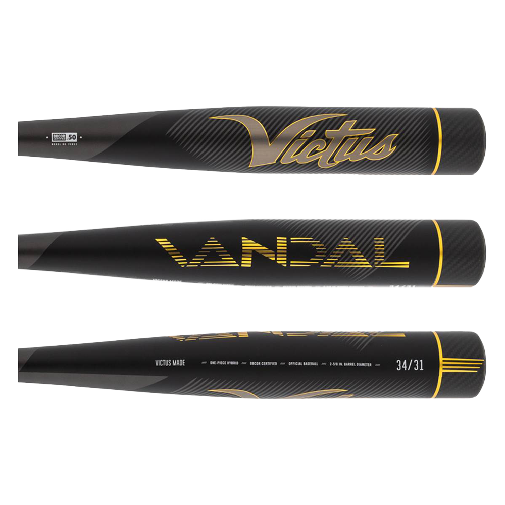 Victus Vandal Gold 2.0 BBCOR (-3) Baseball Bat: VCBV2