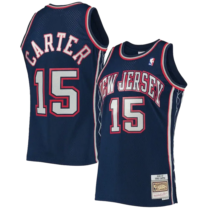 Vince Carter New Jersey Nets Mitchell & Ness 2006-07 Hardwood Classics Swingman Jersey - Navy color