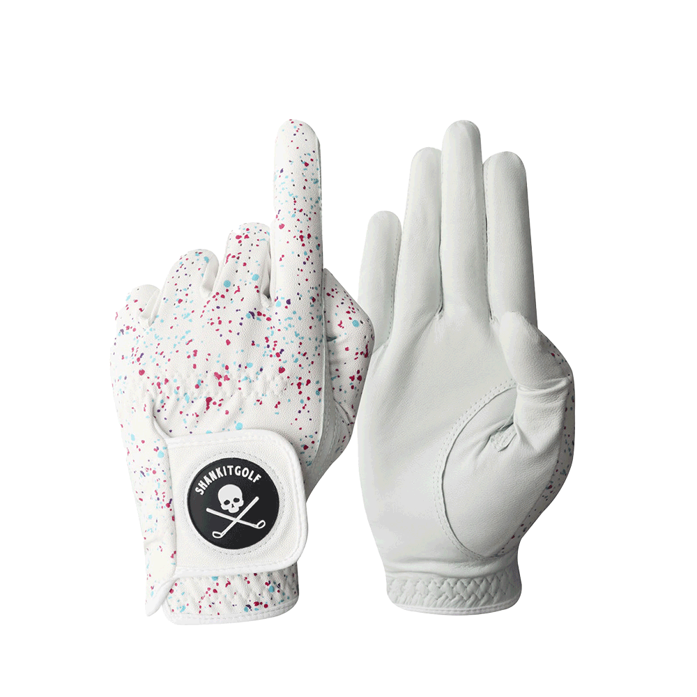 White Paint Splatter Golf Glove