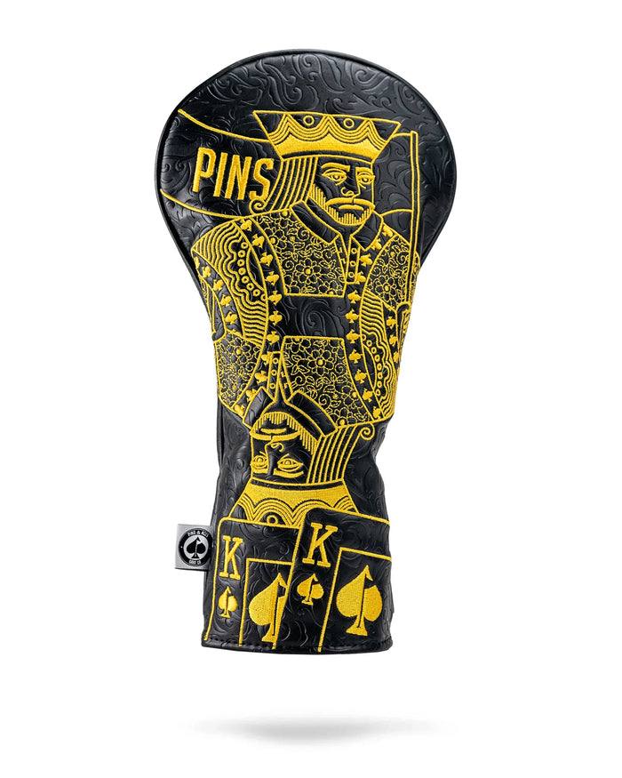 Black/Gold King of Spades - Driver Cover