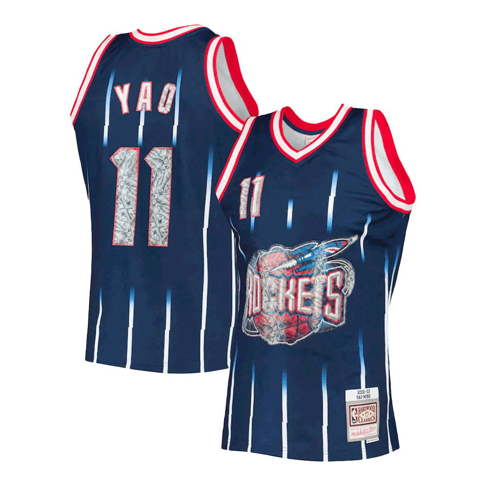 Yao Ming Houston Rockets Mitchell & Ness 1996-97 75th Anniversary Diamond Swingman Jersey