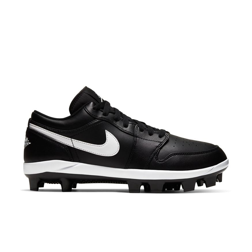 Jordan Men's 1 Retro Mid MCS Baseball Cleats, Size: 14.0, Black