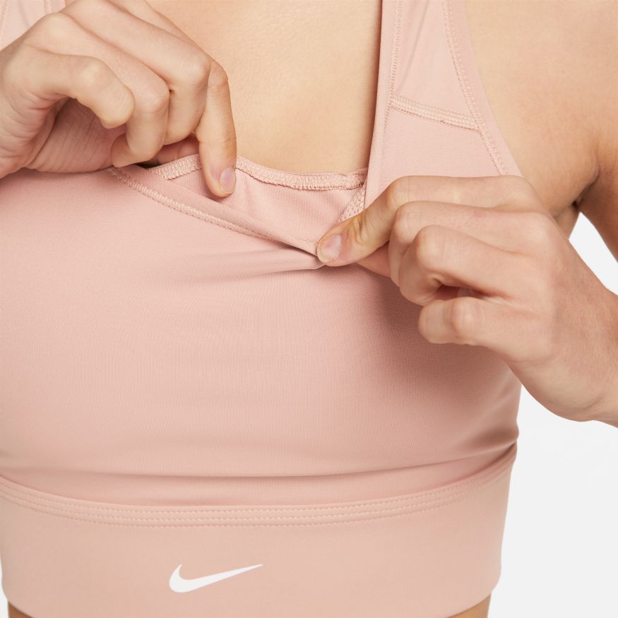 Nike Dri-FIT Swoosh Women's Medium-Support 1-Piece Padded Longline Sports Bra | Midway Sports.