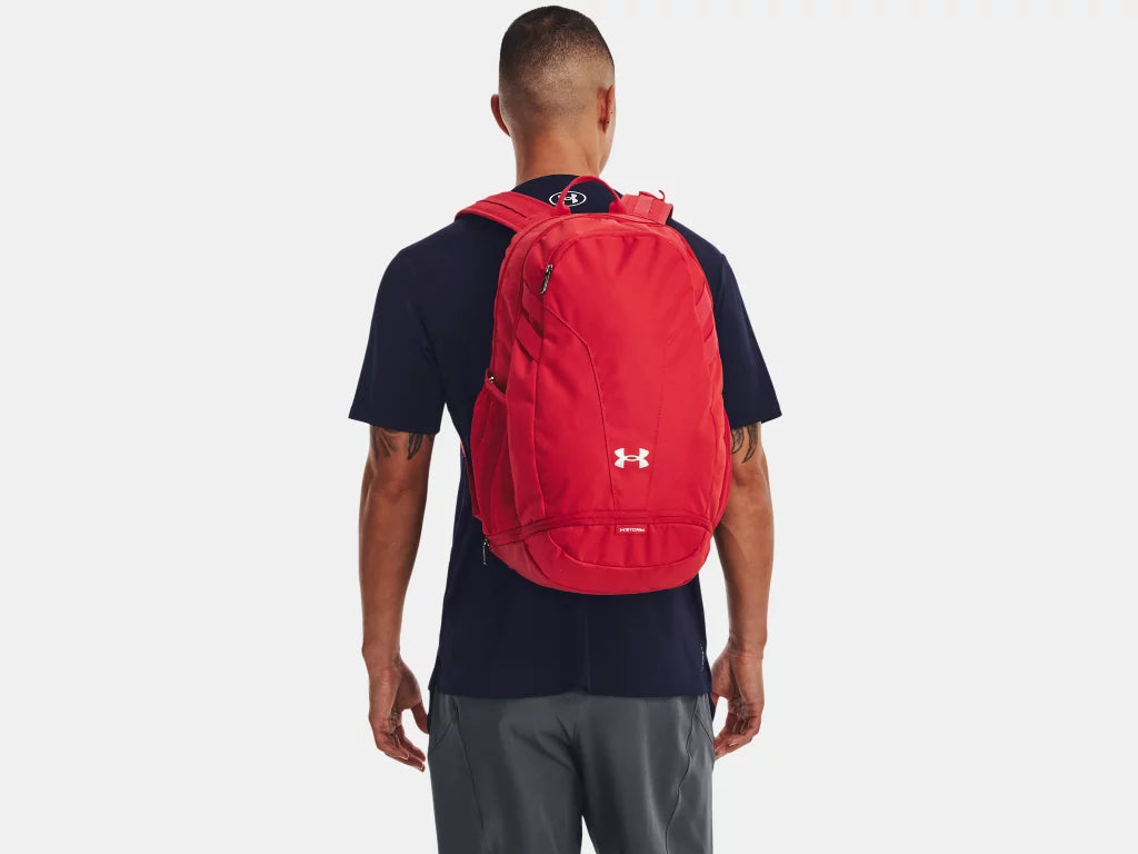 Under Armour Hustle 5.0 Team Backpack - Red, OSFA