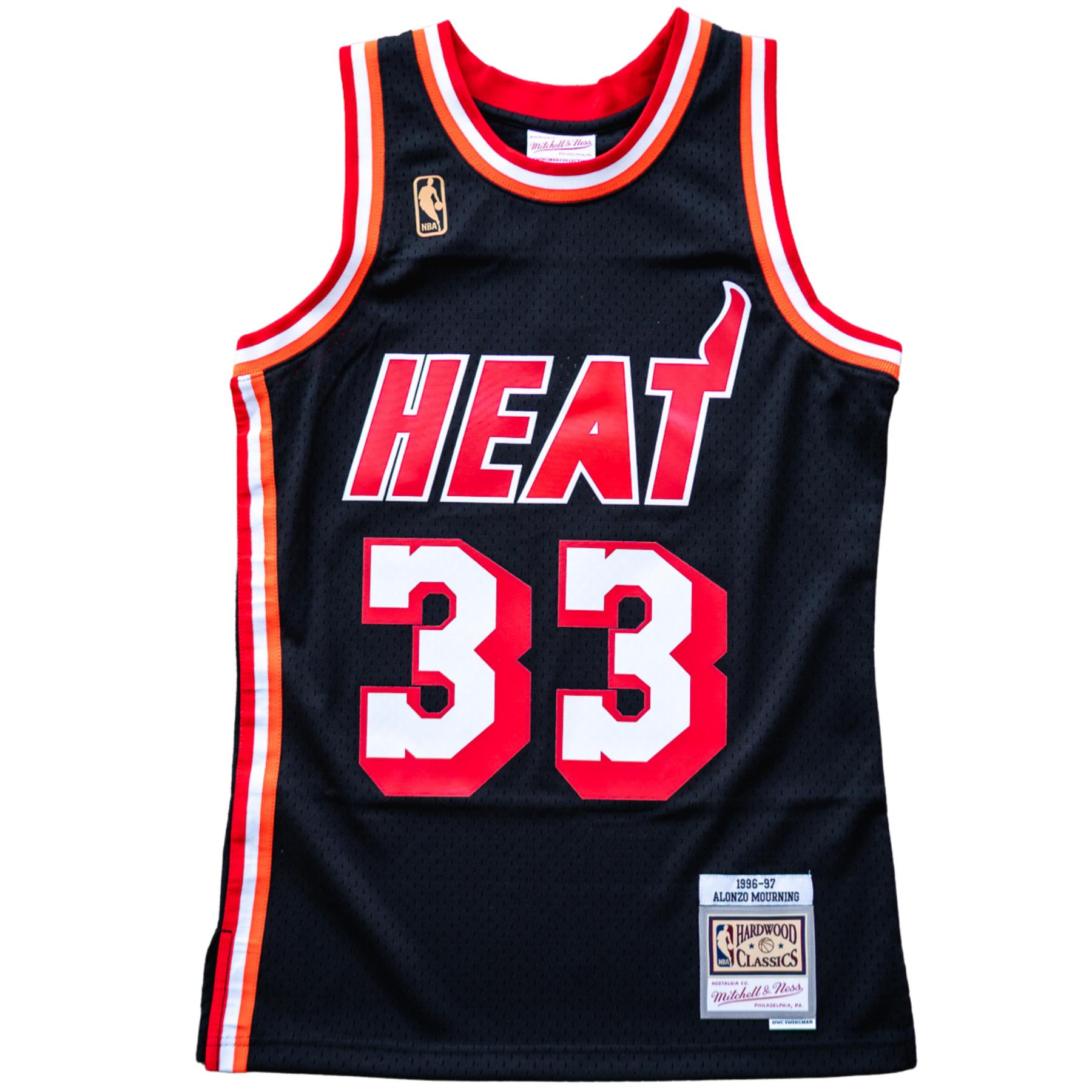 Alonzo Mourning Miami Heat 1996-97 Swingman Jersey | Midway Sports.