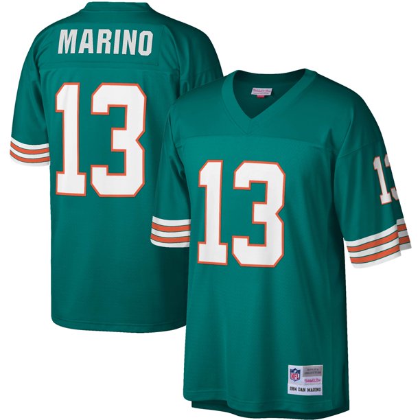 Dan Marino Miami Dolphins Mitchell & Ness Legacy Replica Jersey - Aqua | Midway Sports.